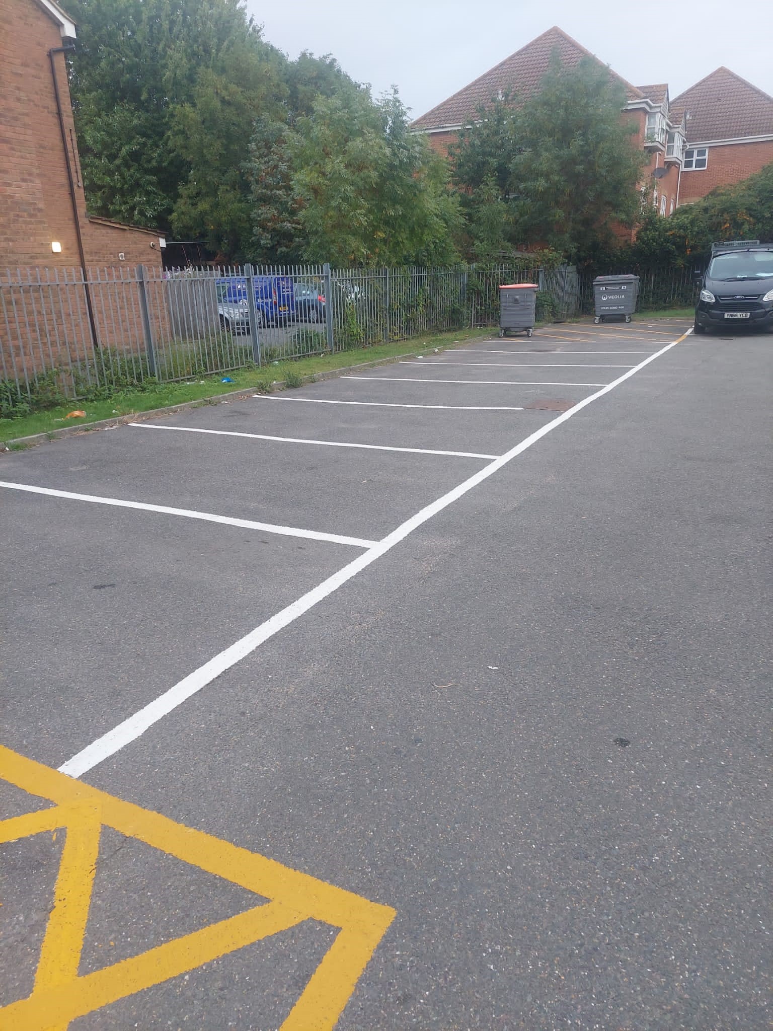 Oxlow Lane Health Centre line markings CSF Building Contractors Ltd.