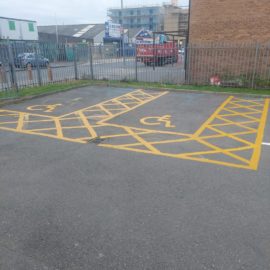 Oxlow Lane Health Centre – line markings
