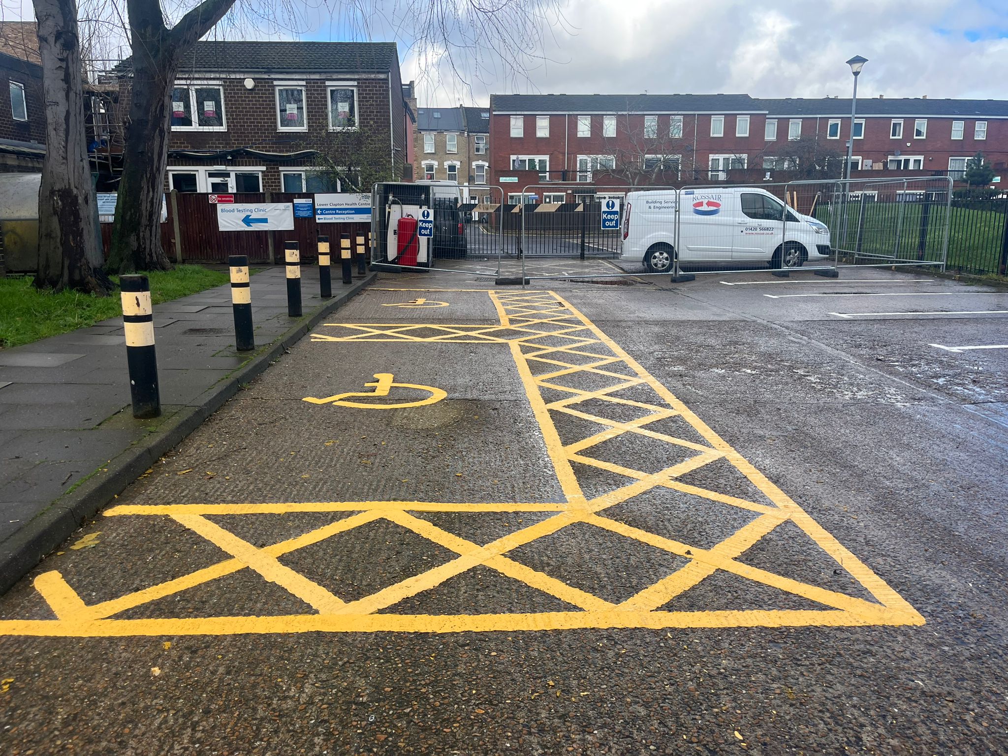 Lower Clapton Health Centre Line Markings CSF Building Contractors Ltd.